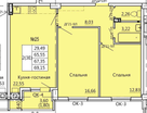 3-к. квартира, 65,5&nbsp;м²