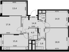4-к. квартира, 105&nbsp;м²