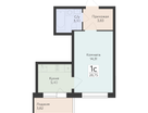 1-к. квартира, 28&nbsp;м²