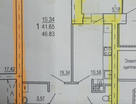 1-к. квартира, 46,8&nbsp;м²