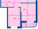 2-к. квартира, 60&nbsp;м²