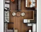 1-к. квартира, 43,5 м²