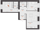 3-к. квартира, 76 м²