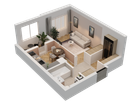1-к. квартира, 35 м²