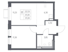 2-к. квартира, 37,2 м²