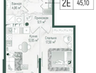 1-к. квартира, 46&nbsp;м²