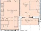 1-к. квартира, 58,8&nbsp;м²