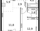 2-к. квартира, 44 м²