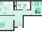 2-к. квартира, 67&nbsp;м²