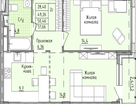 2-к. квартира, 51,7 м²
