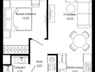 1-к. квартира, 41 м²