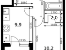 1-к. квартира, 32 м²