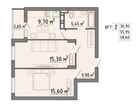 2-к. квартира, 58,6&nbsp;м²