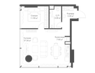1-к. квартира, 57&nbsp;м²