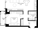 1-к. квартира, 47 м²