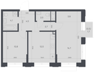 2-к. квартира, 55 м²