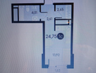 Студия, 24,8&nbsp;м²