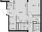3-к. квартира, 85&nbsp;м²