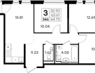 3-к. квартира, 64&nbsp;м²