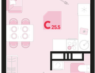 Студия, 25 м²