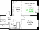 2-к. квартира, 56&nbsp;м²