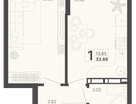 1-к. квартира, 33 м²