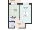 1-к. квартира, 40&nbsp;м²