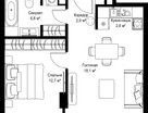 1-к. квартира, 43&nbsp;м²
