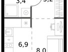 Студия, 23 м²