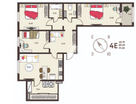 3-к. квартира, 91,3&nbsp;м²