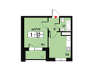 1-к. квартира, 31 м²