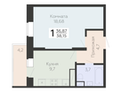 1-к. квартира, 38&nbsp;м²