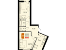 2-к. квартира, 56 м²