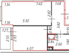 1-к. квартира, 39,2 м²