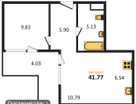 2-к. квартира, 41,8&nbsp;м²