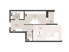 1-к. квартира, 47 м²