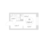 Студия, 18&nbsp;м²
