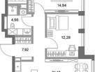 2-к. квартира, 64&nbsp;м²