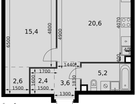 2-к. квартира, 49 м²