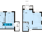 3-к. квартира, 114&nbsp;м²