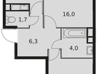 2-к. квартира, 52&nbsp;м²