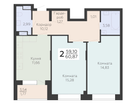 2-к. квартира, 60&nbsp;м²