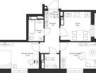 2-к. квартира, 55&nbsp;м²