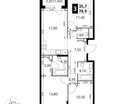 3-к. квартира, 78&nbsp;м²