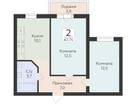 2-к. квартира, 47&nbsp;м²
