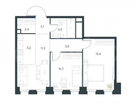 2-к. квартира, 54,6&nbsp;м²