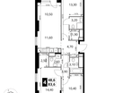 4-к. квартира, 83&nbsp;м²