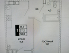 1-к. квартира, 36,9&nbsp;м²