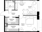 1-к. квартира, 49 м²