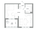 Студия, 33&nbsp;м²